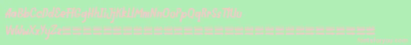 IndiefestDemo Font – Pink Fonts on Green Background