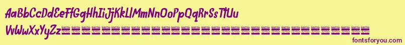 IndiefestDemo Font – Purple Fonts on Yellow Background