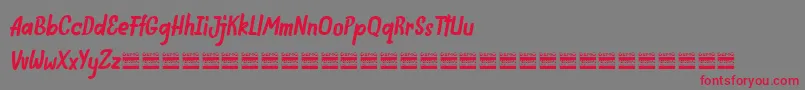 IndiefestDemo Font – Red Fonts on Gray Background