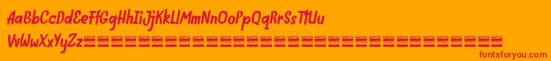 IndiefestDemo Font – Red Fonts on Orange Background