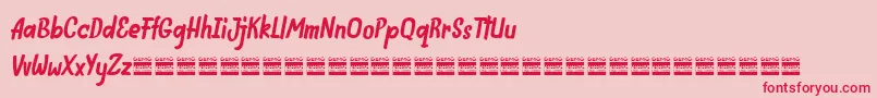 IndiefestDemo Font – Red Fonts on Pink Background