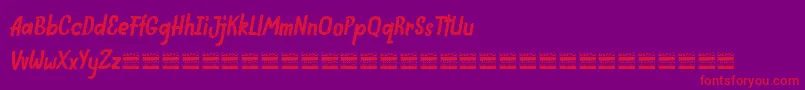 IndiefestDemo Font – Red Fonts on Purple Background