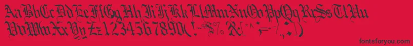 Czcionka Boobshelltext125RegularTtcon – czarne czcionki na czerwonym tle