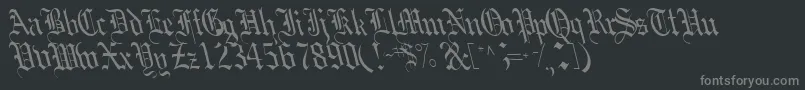 Czcionka Boobshelltext125RegularTtcon – szare czcionki na czarnym tle