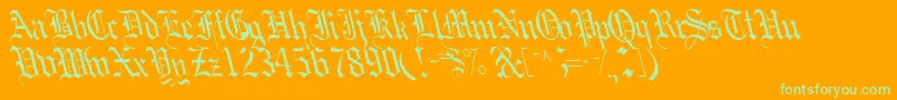 Boobshelltext125RegularTtcon Font – Green Fonts on Orange Background