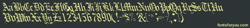 Boobshelltext125RegularTtcon Font – Yellow Fonts on Black Background