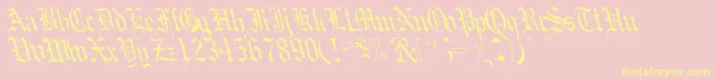 Boobshelltext125RegularTtcon Font – Yellow Fonts on Pink Background
