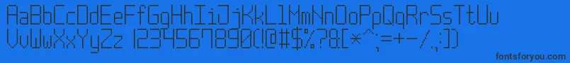 PostPixel7 Font – Black Fonts on Blue Background