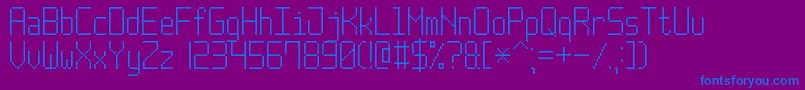 PostPixel7 Font – Blue Fonts on Purple Background