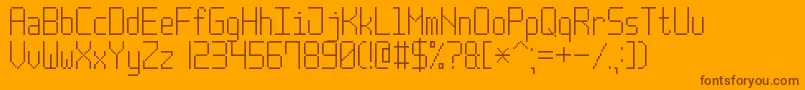 PostPixel7 Font – Brown Fonts on Orange Background