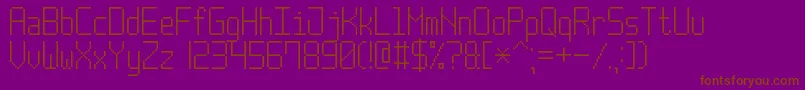 PostPixel7 Font – Brown Fonts on Purple Background