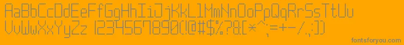 PostPixel7 Font – Gray Fonts on Orange Background