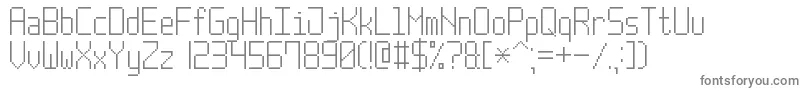 フォントPostPixel7 – 白い背景に灰色の文字