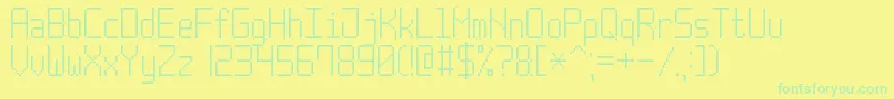 PostPixel7 Font – Green Fonts on Yellow Background