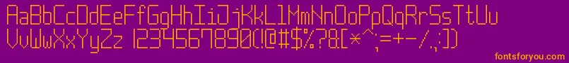 PostPixel7 Font – Orange Fonts on Purple Background