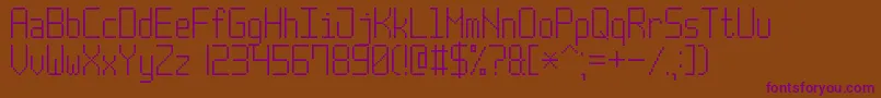 PostPixel7 Font – Purple Fonts on Brown Background