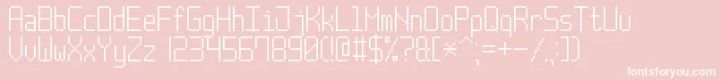 PostPixel7 Font – White Fonts on Pink Background