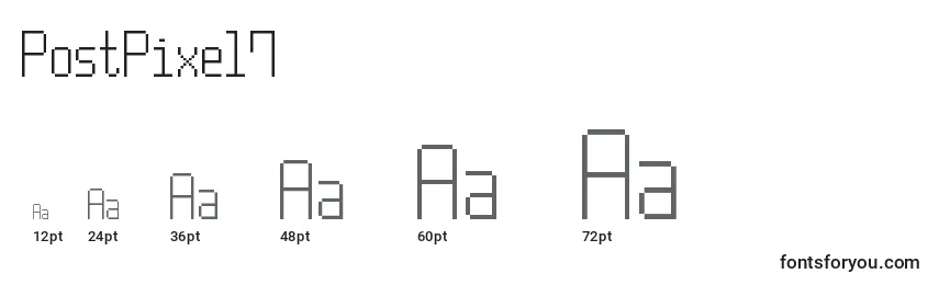 Размеры шрифта PostPixel7