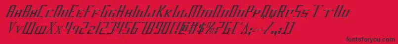 フォントDarkwindCondensedItalic – 赤い背景に黒い文字