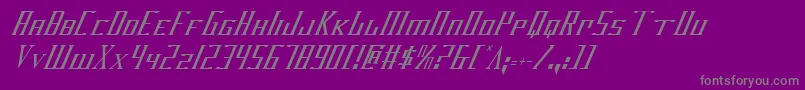 Police DarkwindCondensedItalic – polices grises sur fond violet