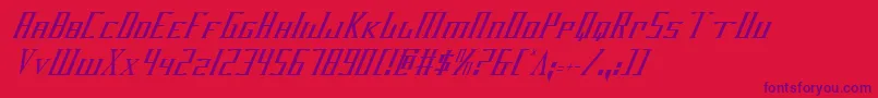 DarkwindCondensedItalic Font – Purple Fonts on Red Background