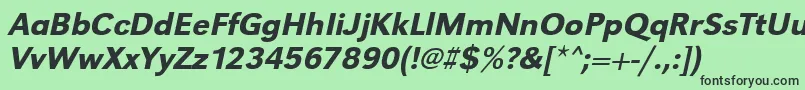 UrwgrotesktmedOblique Font – Black Fonts on Green Background