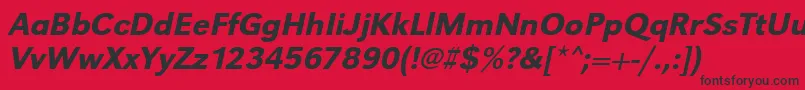 UrwgrotesktmedOblique Font – Black Fonts on Red Background