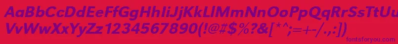 UrwgrotesktmedOblique Font – Purple Fonts on Red Background