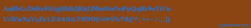 JasmineupcBold Font – Blue Fonts on Brown Background