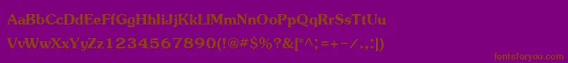 JasmineupcBold Font – Brown Fonts on Purple Background