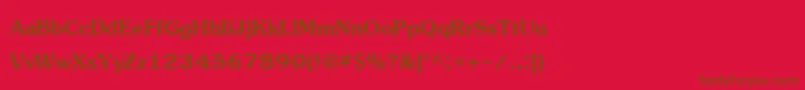 JasmineupcBold-fontti – ruskeat fontit punaisella taustalla