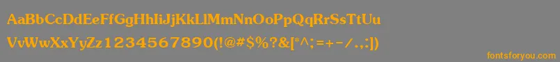 フォントJasmineupcBold – オレンジの文字は灰色の背景にあります。