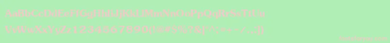 JasmineupcBold-fontti – vaaleanpunaiset fontit vihreällä taustalla