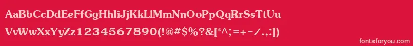 JasmineupcBold Font – Pink Fonts on Red Background