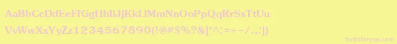 JasmineupcBold Font – Pink Fonts on Yellow Background