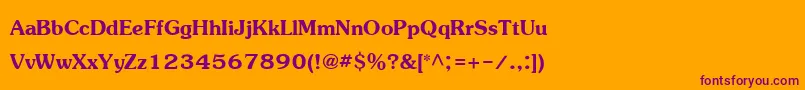 JasmineupcBold Font – Purple Fonts on Orange Background