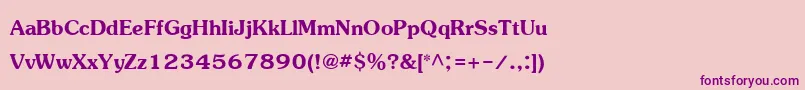 JasmineupcBold-fontti – violetit fontit vaaleanpunaisella taustalla
