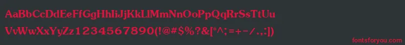 JasmineupcBold-fontti – punaiset fontit mustalla taustalla