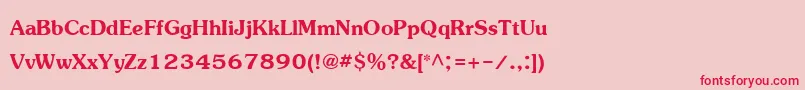 JasmineupcBold Font – Red Fonts on Pink Background