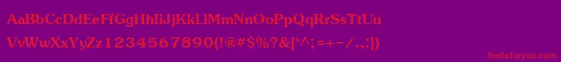 JasmineupcBold Font – Red Fonts on Purple Background