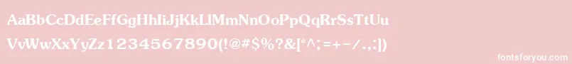 JasmineupcBold-fontti – valkoiset fontit vaaleanpunaisella taustalla