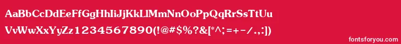 フォントJasmineupcBold – 赤い背景に白い文字