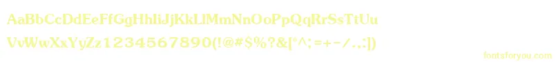 JasmineupcBold Font – Yellow Fonts on White Background