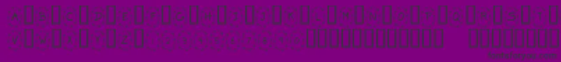 KrClover-Schriftart – Schwarze Schriften auf violettem Hintergrund