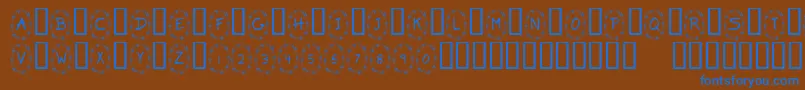 KrClover Font – Blue Fonts on Brown Background