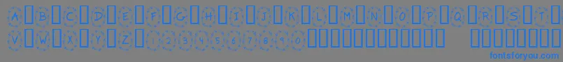 KrClover Font – Blue Fonts on Gray Background