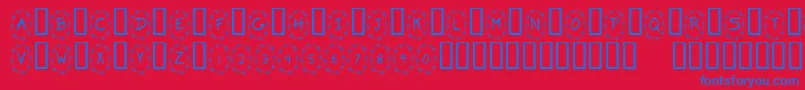 KrClover Font – Blue Fonts on Red Background