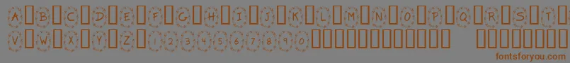 Подробнее о шрифте KrClover Шрифт KrClover – коричневые шрифты на сером фоне