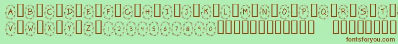 KrClover Font – Brown Fonts on Green Background