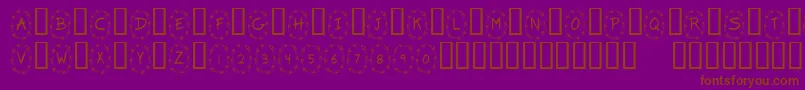 KrClover Font – Brown Fonts on Purple Background